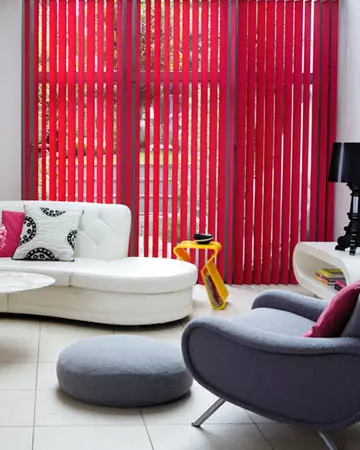 Red Vertical Blinds