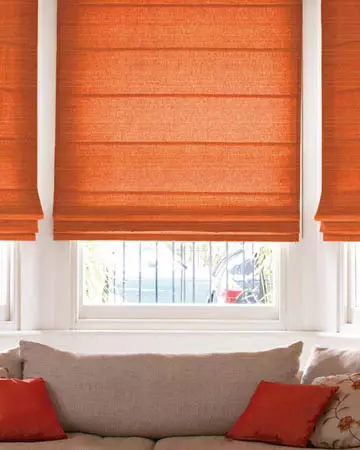 Orange Roman Blinds