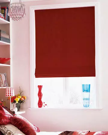 Red Roman Blinds