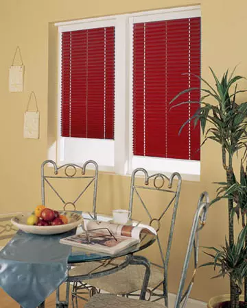 Red Venetian Blinds