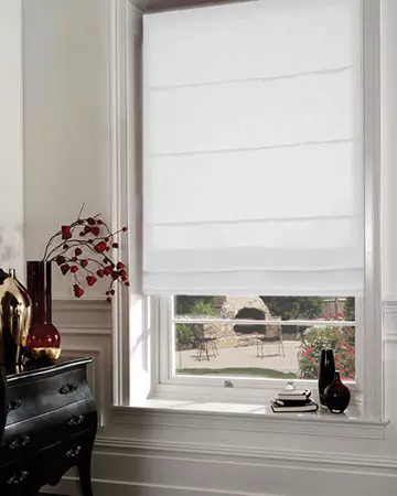 White Roman Blinds