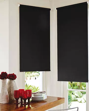 Wipeable Black Blackout Blinds