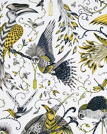 Clarke & Clarke Audubon Gold Curtains