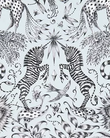 Clarke & Clarke Kruger Eggshell Curtains