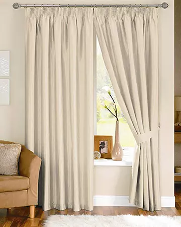 Clarke & Clarke Linoso Buff Curtains
