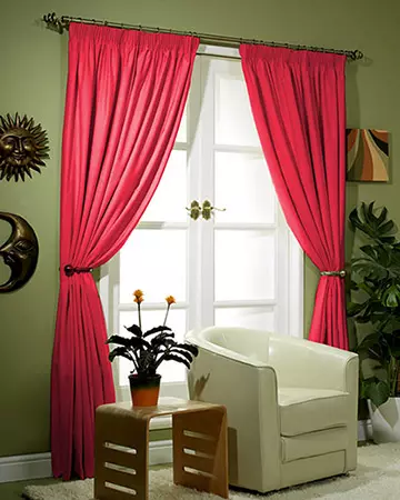Clarke & Clarke Linoso Garnet Curtains