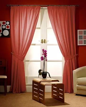 Clarke & Clarke Nantucket Cinnabar Curtains