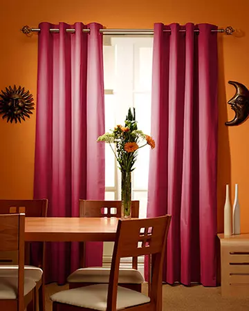 Clarke & Clarke Nantucket Crimson Curtains