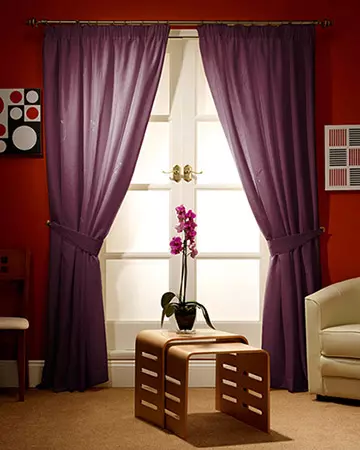 Clarke & Clarke Nantucket Grape Curtains