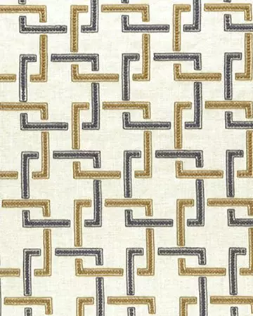 Clarke & Clarke Sekai Charcoal/Cinnamon Curtains