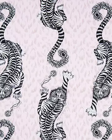 Clarke & Clarke Tigris Pink Curtains