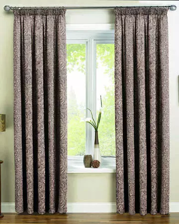 Dolce Vita Palmette Violet Curtains