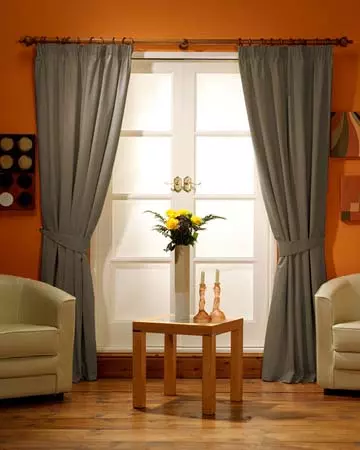 Vintage Linen Brown Curtains