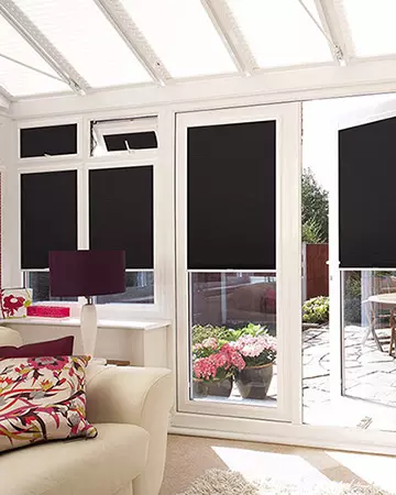 Neat Fit Black Pleated Blinds
