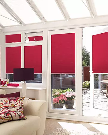 Neat Fit Raspberry Pleated Blinds