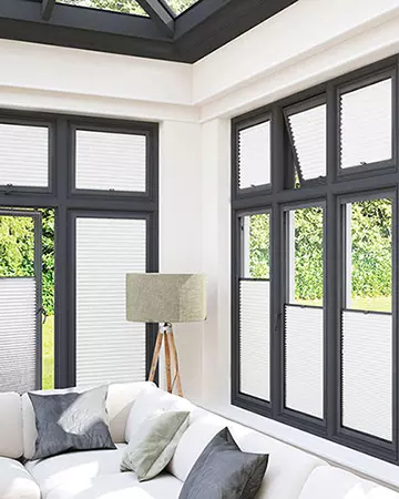 Neat Fit White Pleated Blinds