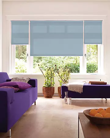Satin Pure Dusk Blue Roller Blinds