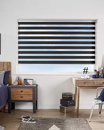 Vision Capri Black Roller Blinds