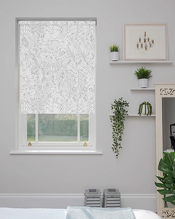 Butterfly White Roller Blinds