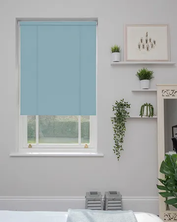 Canvas China Blue Roller Blinds