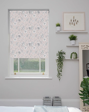 Flowerbird Blush Roller Blinds