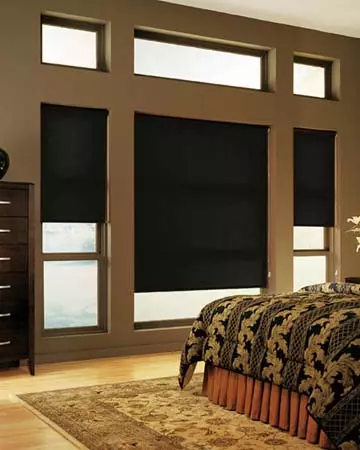 Louvolite Aspect Licorice Roller Blinds