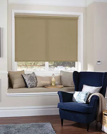 Louvolite Mineral Antique Gold Roller Blinds
