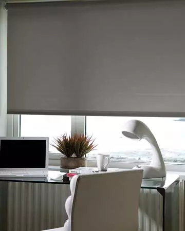 Louvolite Mineral Pewter Roller Blinds