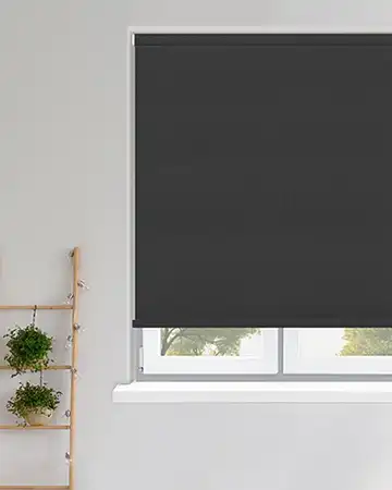 Louvolite Oxley Charcoal Roller Blinds