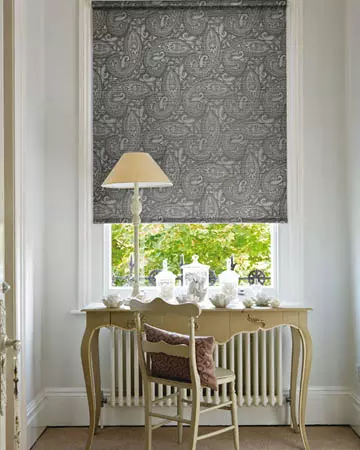 Modern Paisley Black Roller Blinds