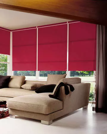 Plain Raspberry Roller Blinds