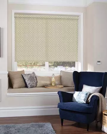 Squares Pewter Roller Blinds