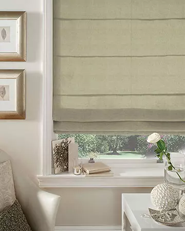 Atlas Galet Uni Beige Roman Blinds