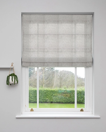 Basket Weave Grey Roman Blinds