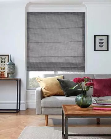 Camengo Clareza Carbone Roman Blinds