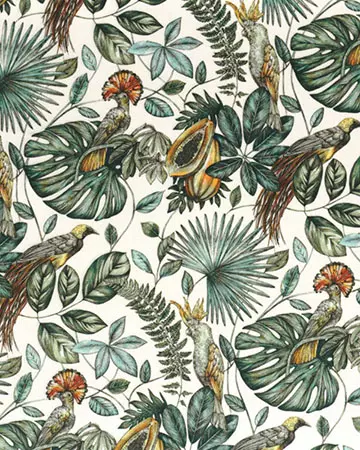 Camengo Into The Wild Velvet Vert Roman Blinds