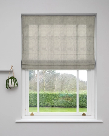 Carina Voile Greige Roman Blinds