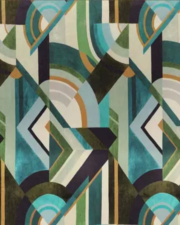 Casamance Convexe Emeraude Roman Blinds
