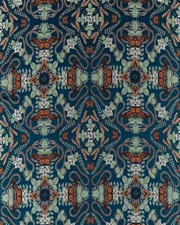 Clarke & Clarke Emerald Forest Jacquard Midnight Roman Blinds