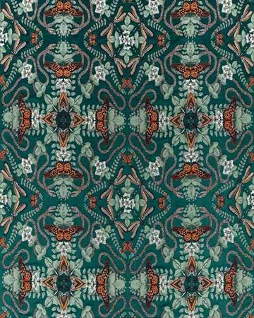 Clarke & Clarke Emerald Forest Jacquard Teal Roman Blinds