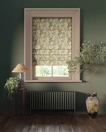 Clarke & Clarke Golden Lily Linen Blush Roman Blinds