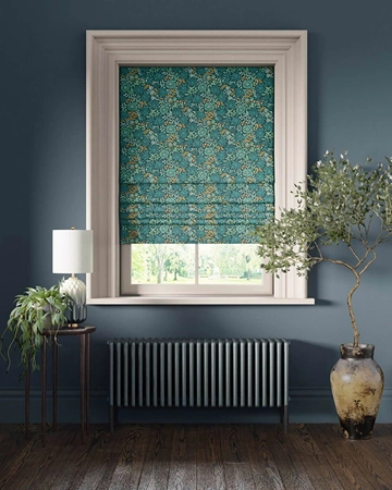 Clarke & Clarke Mallow Teal Roman Blinds
