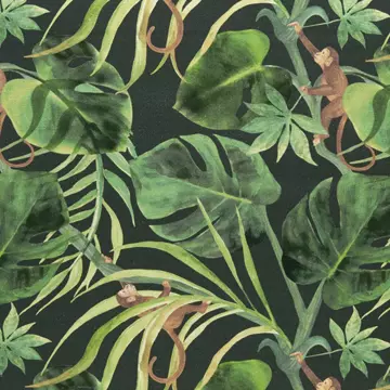 Clarke & Clarke Monkey Business Charcoal Roman Blinds