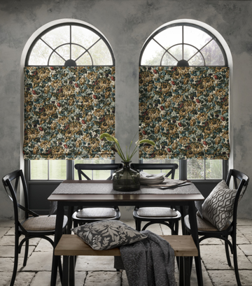 Clarke & Clarke Sunforest Antique Roman Blinds