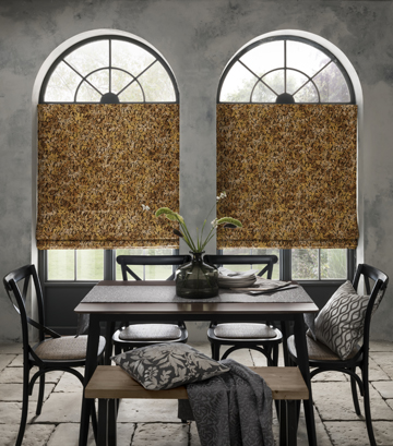 Clarke & Clarke Sunforest Ochre Roman Blinds