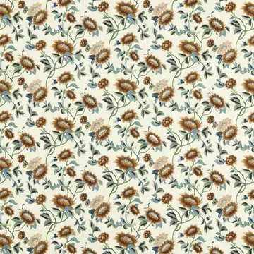Clarke & Clarke Tonquin Ivory Chartreuse Embroidery Roman Blinds