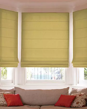 Clarke & Clarke Albany Chartreuse Roman Blinds