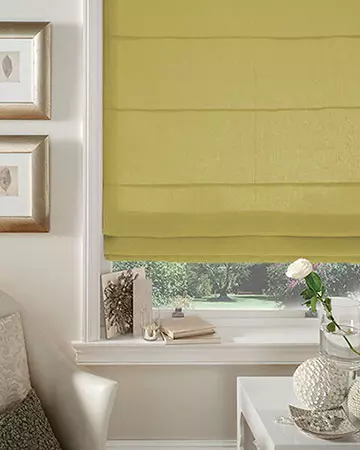 Clarke & Clarke Albany Citron Roman Blinds