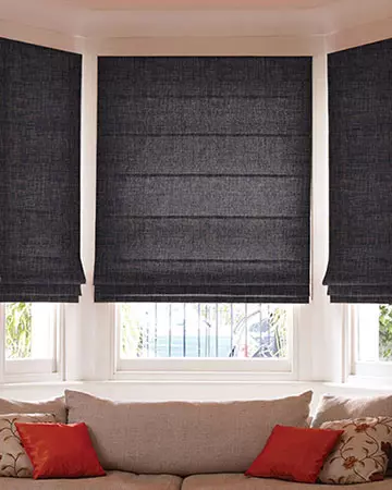 Clarke & Clarke Albany Ebony Roman Blinds