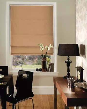 Clarke & Clarke Albany Pecan Roman Blinds